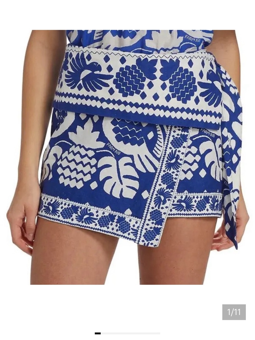 Farm Rio Jungle Scarf Wrap Skirt